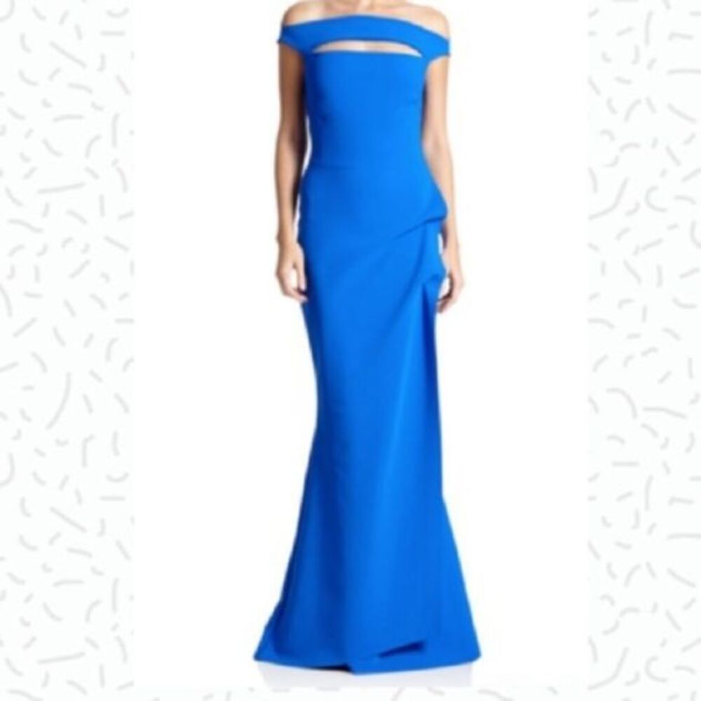 NWT Chiara Boni Melania Off-The-Shoulder Gown SIZE 12 $995